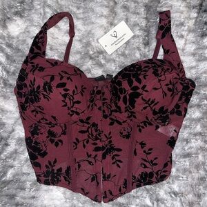 Windsor corset top in plum